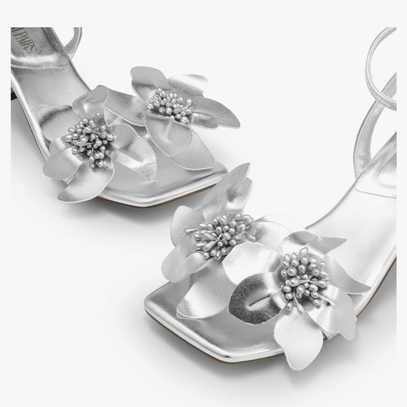 DREAM PAIRS Women's Flower Wedding Heels Cute Square Toe Size 7.5 - Picture 3 of 11